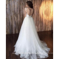 Cap Sleeve Open Back Detachable Skirt Two Piece White Lace Wedding Dresses MW2552